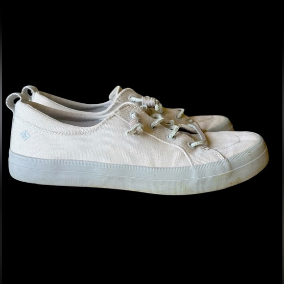 Sperry ladies canvas boat shoes lace up slip on on size 8.5 very good condition - Picture 1 of 7